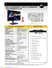 Dell Ultrasharp U2711 Manuals Manualslib