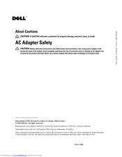 Dell AC Adapter Safety Safety Manual