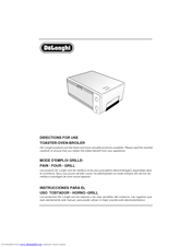 Delonghi XU12 Directions For Use Manual