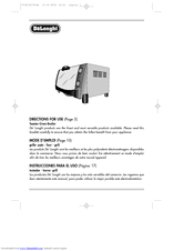 Delonghi XU400 Directions For Use Manual