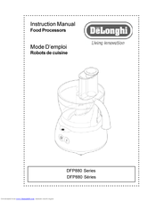 Delonghi DFP880 Series Instruction Manual