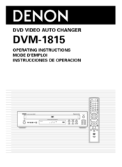Denon DVM-1815 Operating Instructions Manual