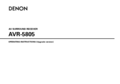 Denon AVR-5805MK2 - AV Receiver Operating Instructions Manual