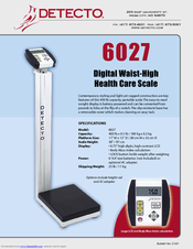 Detecto 6027 Specifications