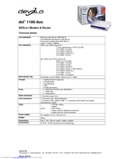 Devolo dsl+ 1100 duo Specifications