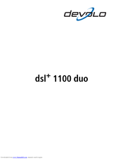 Devolo dsl+ 1100 duo User Manual