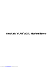 Devolo MicroLink dLAN ADSL Modem User Manual