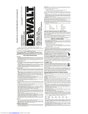 Dewalt DW941 Instruction Manual