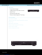 Sony DVP-NC800H/B - 1080p Upscaling Dvd Changer Specifications