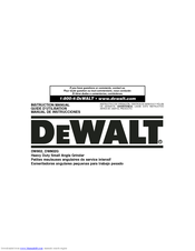 Dewalt DW802G Instruction Manual