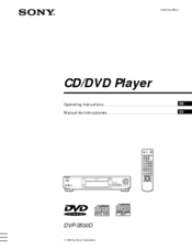 Sony DVP S530D Operating Instructions Manual