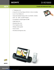 Sony D-VE7000S Marketing Specifications