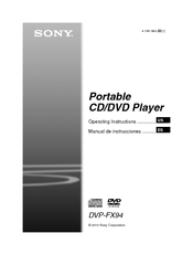Sony DVP-FX94 Marketing Specifications (DVPFX94) Operating Instructions Manual