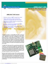 Digital Voice Systems AMBE-20X0 HDK Brochure & Specs