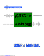 Digital Voice Systems VC-20-ATC-10B User Manual