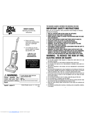 Dirt Devil M084610 Owner's Manual
