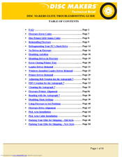 Disc Makers Elite4 Troubleshooting Manual