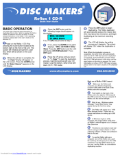 Disc Makers Reflex 1 Quick Start Manual