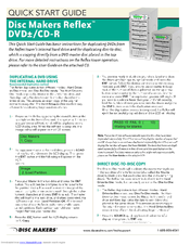 Disc Makers Reflex7 Quick Start Manual
