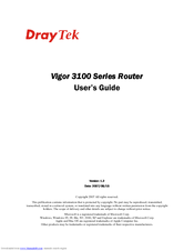 Draytek Vigor 3100 Series User Manual