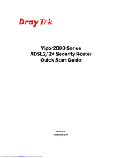 Draytek Vigor 2800G Quick Start Manual