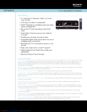 Sony STR-DH510 - 10str Hifi Specifications