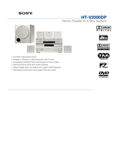 Sony HT-V2000DP Operating Instructions (SLVD350P DVD-VCR) Operating Instructions