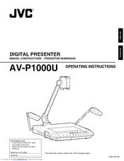 JVC AV-P1000U Operating Instructions Manual