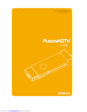 Dvico FusionHDTV7USB Quick Start Manual