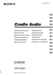 Sony CPF-iP001 - Cradle Audio System Operating Instructions Manual