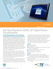Elo TouchSystems 2242L Specification Sheet