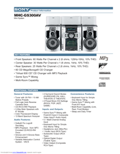 Sony MHC-GS300AV Product Information