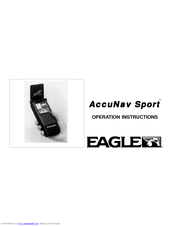 Eagle AccuNav Sport Operation Instructions Manual