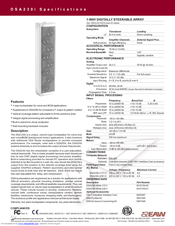 Eaw DSA230i Specifications