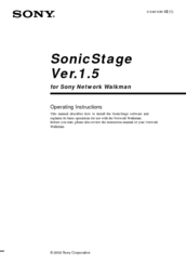 Sony Sonicstage 1 5 Manuals Manualslib