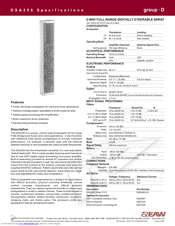Eaw DSA250 Specifications