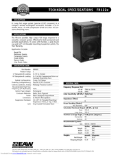 Eaw FR122e Technical Specifications