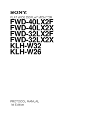 Sony FWD-32LX2F/BT Protocol Manual