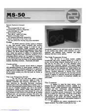 Eaw MS50 Specifications