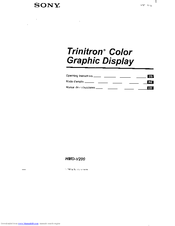 Sony Multiscan HMD-V200/L Operating Instructions Manual