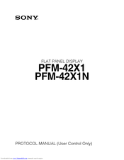 Sony PFM-42X1 (English: pg.58-108)  / Manual de instrucciones / Mode d’emploi Protocol Manual