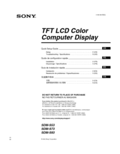 Sony SDM-S93 Quick Setup Manual