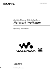 Sony Network Walkman NW-MS9 Operating Instructions Manual