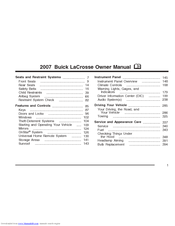 Buick 2007 LaCrosse Owner's Manual