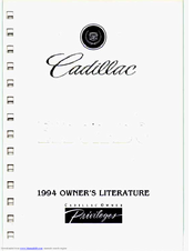 Cadillac 1994 ELDORADO TOURING Coupe Owners Literature