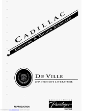 Cadillac 1995 De Ville Owners Literature