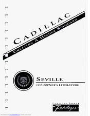 Cadillac 1995 Seville Owner's Manual