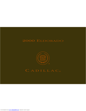 Cadillac 2000 Eldorado Owner's Manual