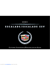Cadillac 2005 Escalade Personalization Manual