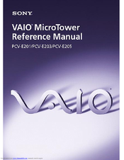 Sony PCV-E201 - Vaio Desktop Computer Reference Manual